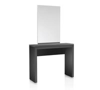 Consolle con Specchiera da Parete per Parrucchiere - Nero o Larice Bianco