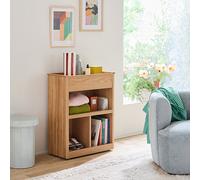 Consolle, contenitore su rotelle, impiallacciatura in rovere, Tamula Beige TU