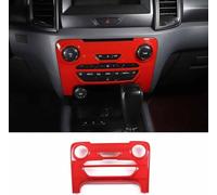 Consolle cover per interni Auto In Fibra Carbonio Aria Condizionata Centro Pulsante Modalità Telaio Trim Accessori Per Ford Per Ranger Per Endeavour 2015-2021 Accessori Interni (Colore : Rosso)