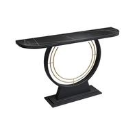 Consolle da ingresso, tavolini da divano moderni, mensola portaoggetti in metallo, supporto for divano stretto e lungo for ingresso, soggiorno, ingresso sotto uno specchio a parete(Black,100cm)