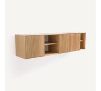 Consolle da parete in rovere e impiallacciatura di rovere, Mikube Beige TU