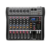 Consolle DJ, 48V 6/8/12 canali Studio professionale Mixer audio USB DJ Console di missaggio audio Phantom Powers Amplificatore monitor(6 Channels)