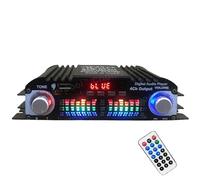 Consolle DJ, Amplificatore audio HiFi con potenza di picco da 1600 W Amplificatore audio digitale a 4 canali Lettore Radio FM Supporto telecomando