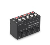 Consolle DJ, CX400 Mini Passive Stereo Mixer RCA 4-Channel Small Au-dio Mixer Stereo Dispenser for Live Studio DJ Equipment