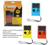 CONSOLLE GIOCO PORTATILE E GAME 256 GIOCHI RETRO CON BATTERIA RICARICABILE E CAV