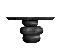 Consolle in legno stile fattoria da 47,24 pollici, divano, ingresso, soggiorno(Black)