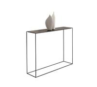 Consolle In Metallo, Tavolo Da Ingresso Lungo 60/80/100/120 Cm Per Corridoio, Tavolino Da Divano Stretto Con Struttura In Metallo, Tavolo Compatto Da Cucina Altezza Bancon(Size:100*25*75cm,Color:Nero)