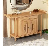 Consolle Ingresso Moderno, Tavolino Stretto per L'ingresso con Ripiano Estraibile e Vano Contenitore a Doppia Anta, di Grande Capacità per la Casa e per i Luoghi(Yellow,120x40x83cm/47x16x33in)