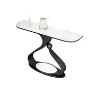 Consolle Ingresso Stretta con Piano in Pietra di Lusso, Perfetta per Ingresso, Dietro al Divano Corridoio Soggiorno o Atrio, Facile Montaggio(Black,100 * 30 * 85cm)