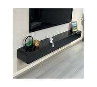 Consolle Media Console TV a parete galleggiante moderna con 2 cassetti, mobile TV galleggiante stretto in legno, centro di intrattenimento per stoccaggio sotto la TV, bianco/nero centro di