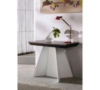 CONSOLLE MODERNA ALLUNGABILE CUOIO BIANCO E WENGE'