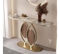 Consolle moderna con base geometrica, tavolo da ingresso in marmo, divano, tavolo stretto e lungo, tavolo dall'accento contemporaneo for soggiorno, ingresso, decorazioni for la casa del corridoio