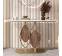 Consolle moderna con base geometrica, tavolo da ingresso in marmo, divano, tavolo stretto e lungo, tavolo dall'accento contemporaneo for soggiorno, ingresso, decorazioni for la casa del corridoio