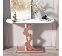Consolle Moderna Geometrica, Mobiletto da Ingresso e Minimalista per La Casa, Con Struttura Geometrica in Metallo, per Ingresso Soggiorno Corridoio(Pink,80cm/31.5in)