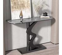 Consolle Moderna Geometrica, Mobiletto da Ingresso e Minimalista per La Casa, Con Struttura Geometrica in Metallo, per Ingresso Soggiorno Corridoio(Black 2,100cm/39.4in)