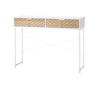 Consolle Moderna per Ingresso e Soggiorno 100x30x75 cm in Metallo Bianco