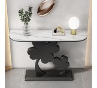 Consolle per divano, consolle stretta, tavolo consolle, tavolo da corridoio per fattoria, tavolo moderno con base geometrica, moderno tavolo stretto per ingresso, corridoio, ingresso, L
