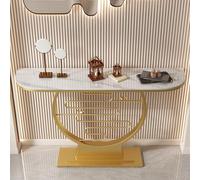 Consolle per divano, tavolino da ingresso, tavolo console, tavolo da corridoio, consolle con ripostiglio, per soggiorno, corridoio, camino (oro B, 140 cm)