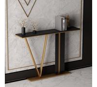 Consolle per divano, tavolo da ingresso, consolle per ingresso, tavolo da corridoio, tavolo d'accento moderno, per soggiorno, corridoio, ufficio (nero, 120 cm