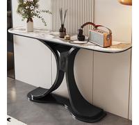 Consolle per divano, tavolo lungo d'accento, consolle, tavolo da ingresso, tavolo d'accento contemporaneo, tavolo consolle con contenitore, tavolo per divano per corridoio, soggiorno (nero B, 120 cm)