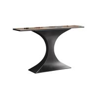 Consolle Per L'ingresso Con Spazio Contenitore, Tavolini Stretti E Lunghi Per Divano, Ripiani In Pannelli Effetto Roccia E Base In Acciaio Inossidabile, Per Soggiorno, Corridoio(nero,100x35x85cm)