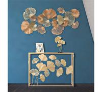 Consolle rettangolare in metallo bianco con piano in vetro a specchio LEAF Dimensioni 108x36,5x h 80 cm - Peso 11,2 kg Vetro temperato a specchio telaio oro bianco