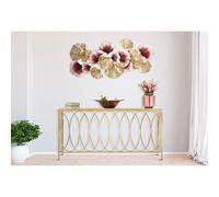 Consolle Rettangolare in metallo dorato con piano in vetro a specchio ARC SIMILMARBLE Dimensioni 160x40x h 80 cm - Peso 15 kg Vetro temperato a specchio telaio oro oro