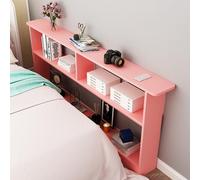 Consolle stretta, stile retrò, con schienale per divano, 3 ripiani, in legno, per ingresso, colore rosa, design salvaspazio (39,3 x 3,9 cm, 100 x 10 cm)