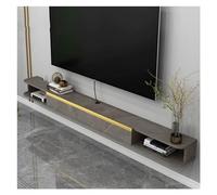 Consolle TV galleggiante a parete moderna mensola galleggiante sotto TV con porta pieghevole e ripiano portaoggetti aperto, console centrale di intrattenimento con contenitore per soggiorno, camera da