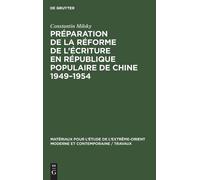 Constantin Mils Préparation de la Réforme de l'Écriture En Ré (Copertina rigida)