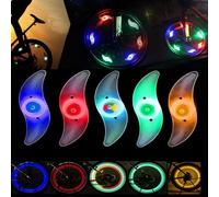 Constefire Luce LED per Ruota di Bicicletta, 5PCS LED per Bicicletta Luce Neon con 3 modalità di Illuminazione, Luce LED per Radio di Bicicletta ，Luce di Sicurezza per Bici Bicicletta Urbana