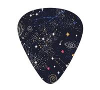 Constellation Star Clusters Galaxies - Confezione da 12 plettri colorati per chitarra acustica, chitarra elettrica, ukulele