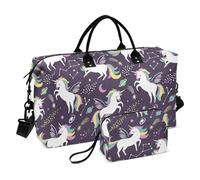 Constellation Unicorns, borsone da viaggio per la notte, borsa da viaggio con tracolla regolabile, per trekking, multifunzionale