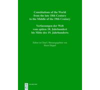 Constitutions of the World from the late 18th Century to the (Copertina rigida)
