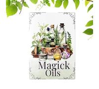 Constprog Magick Oils - Libro di riferimento rapido con 54 attributi, relazioni e usi | Guida magica per streghe e erbe aromatiche | Streghe per principianti e ricette di erbe | Libro magico degli oli