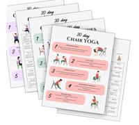 Constprog Poster di esercizi per sedia per 30 giorni, per yoga, posture sedute