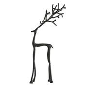 Constprog Statue di renne nere, statuette natalizie moderne, eleganti decorazioni per interni per le vacanze, centrotavola, idee per camino, soggiorno, camera da letto, ufficio (grande, 20 x 7,5 x 6