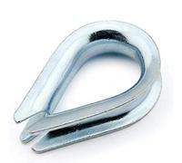 Constrabo® | 10x Cavo fune ditali 5 mm DIN 6899 B | Ditale in acciaio zincate | Redance per funi metalliche e cavi | fune cavo ditale, ditali occhielli per funi, steel thimble galvanized, ditale fune
