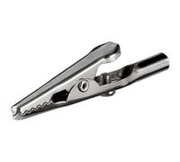 Constrabo® | 20x morsetti a coccodrillo in metallo con vite & attacco a baionetta | Ferro nichelato | Lunghezza 51 mm | L'apertura a molla garantisce una presa solida | Pinze a coccodrillo