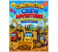 Construction Crew Adventures: Cute Construction Vehicle Coloring Book with Bulldozers, Excavators, Dump Trucks & More • Bold & Easy Coloring Pages for Kids Ages 3-6