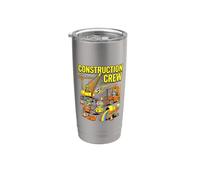 Construction Crew Dinosauro Rainbow Lollipop Kids Boy Fun Bicchiere termico in acciaio inox doppia parete