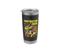 Construction Crew Dinosauro Rainbow Lollipop Kids Boy Fun Bicchiere termico in acciaio inox doppia parete