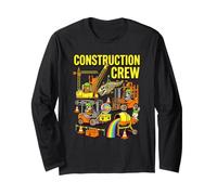 Construction Crew Dinosauro Rainbow Lollipop Kids Boy Fun Maglia a Manica