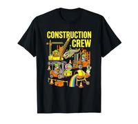 Construction Crew Dinosauro Rainbow Lollipop Kids Boy Fun Maglietta