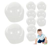 Construction Hats, 10PCS Mini Safe Cake Top Helmets, PP Hard Hats for Small Animals and Kids, Construction-Themed Parties, 1.57x1.46x1.18 Inches