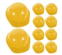 Construction Hats, 10PCS Mini Safe Cake Top Helmets, PP Hard Hats for Small Animals and Kids, Construction-Themed Parties, 1.57x1.46x1.18 Inches