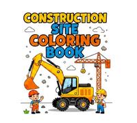 Construction Site Coloring Book