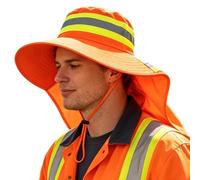 Construction Sun Protection - 52-57cm High Visibility Wide Brim Shield