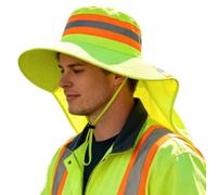 Construction Sun Protection - 52-57cm High Visibility Wide Brim Shield