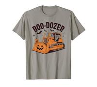 Construction Truck Halloween Pumpkin Excavator Crew Maglietta